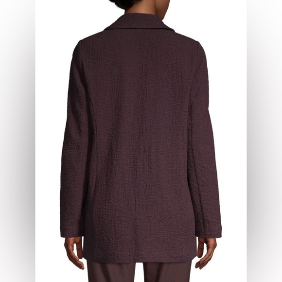 EILEEN FISHER Women’s Notch Collar Jacket Open Blazer in Plum Size M Business - Picture 2 of 8